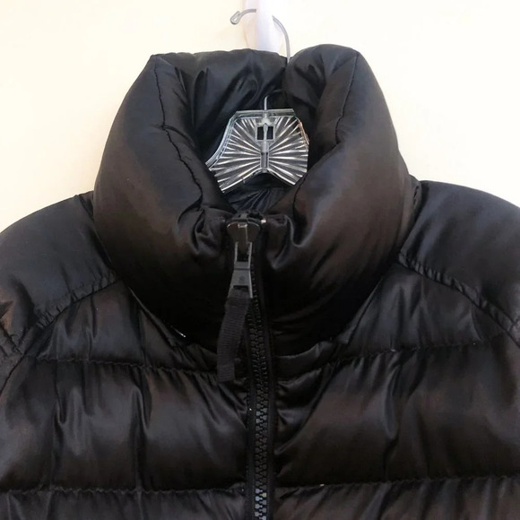S13 Black Designer Winter Classic Down Puffer Coat Women's Large - Picture 6 of 12
